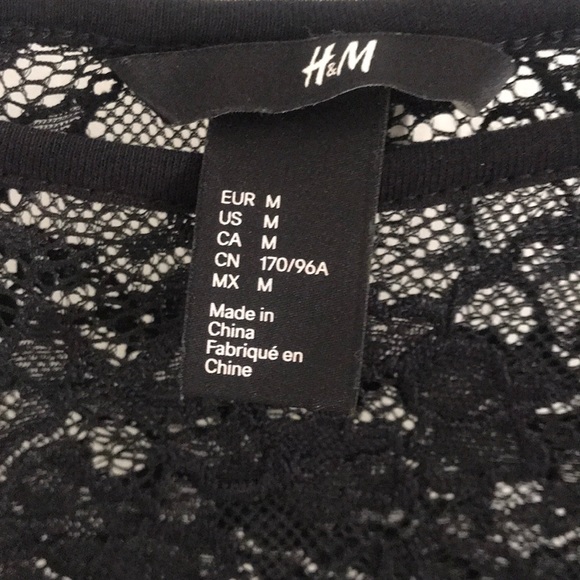 h&m black lace shirt - Picture 3 of 3